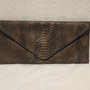 Urban Expressions, faux snake skin clutch